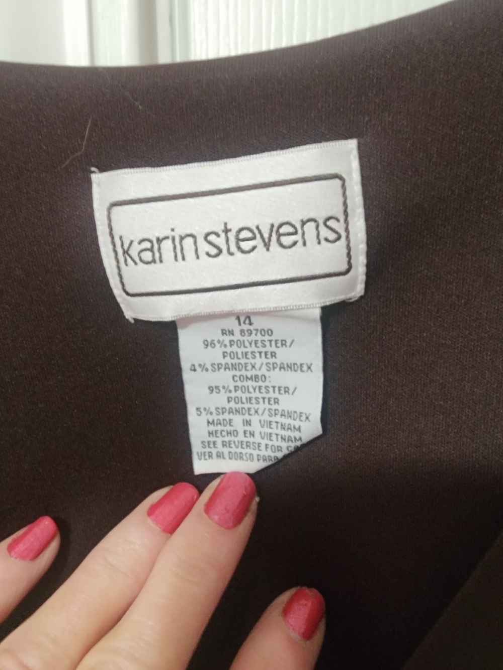 karin stevens Mint, Black & Cream Printed Wrap-Style Dress - Picture 4 of 5
